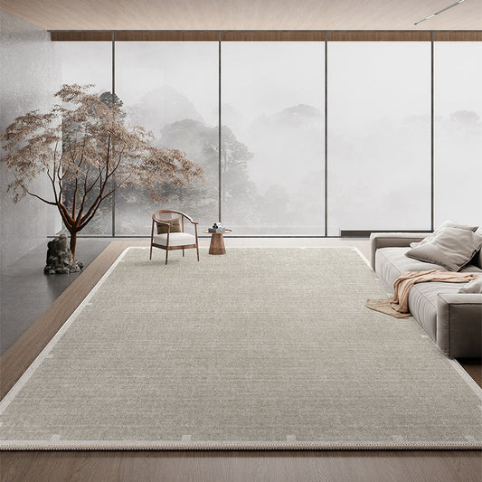 Solid Color Rug; Stain-Resistant Machine Washable; Luxury Carpet for Living Room & Bedroom