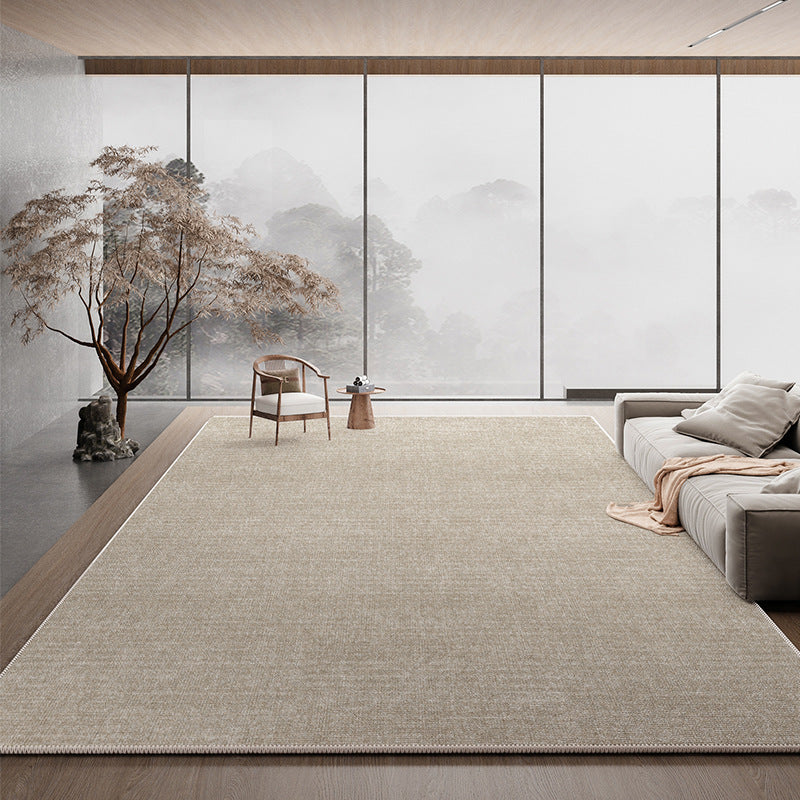 Solid Color Rug; Stain-Resistant Machine Washable; Luxury Carpet for Living Room & Bedroom
