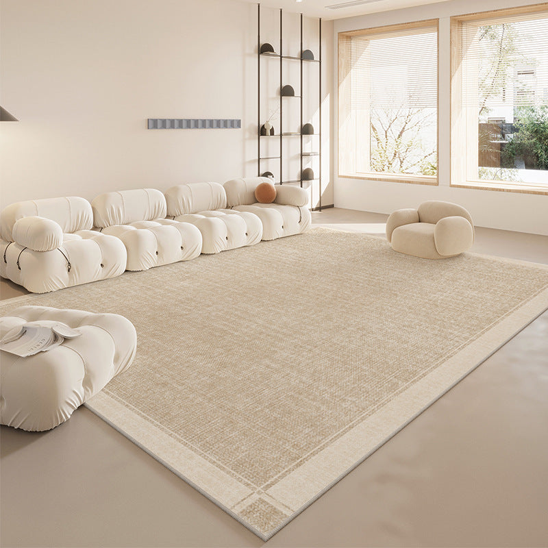 Solid Color Rug; Stain-Resistant Machine Washable; Luxury Carpet for Living Room & Bedroom