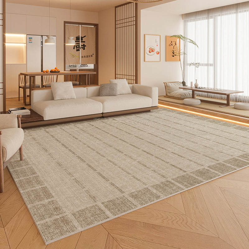 Solid Color Rug; Stain-Resistant Machine Washable; Luxury Carpet for Living Room & Bedroom