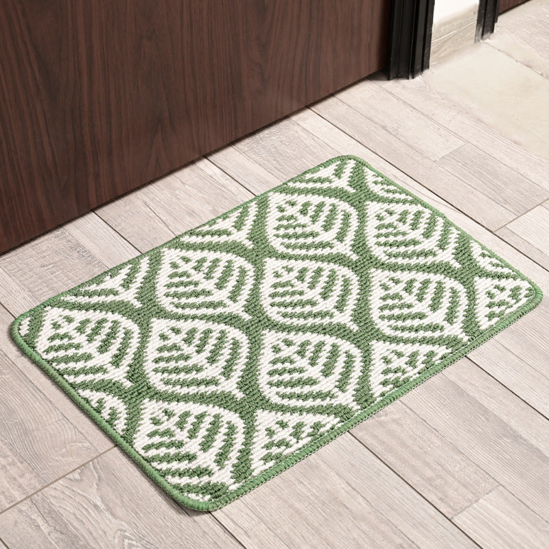 Minimalist Polypropylene Jacquard Entryway Mat - Non-slip Bathroom Rug, Doormat for Foyer Dirt Trapping - Home Use Carpet