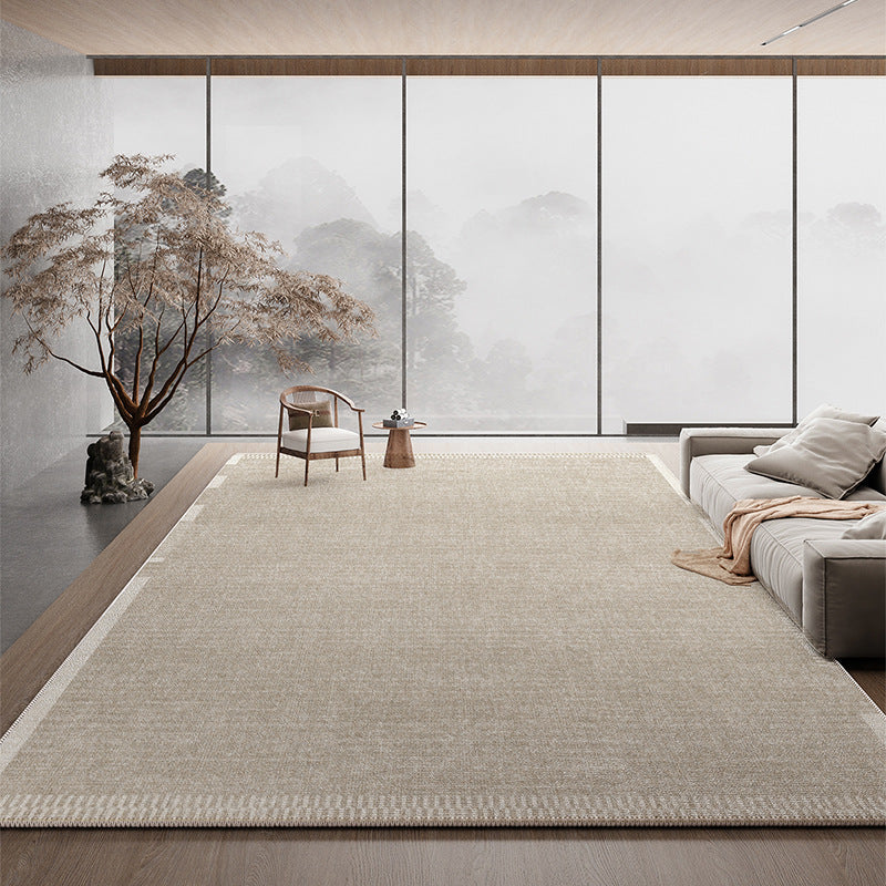 Solid Color Rug; Stain-Resistant Machine Washable; Luxury Carpet for Living Room & Bedroom