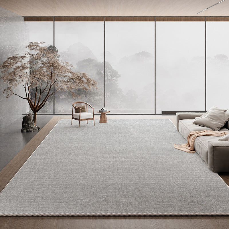 Solid Color Rug; Stain-Resistant Machine Washable; Luxury Carpet for Living Room & Bedroom