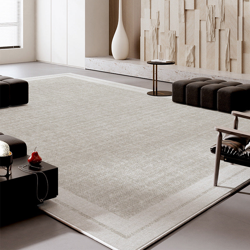 Solid Color Rug; Stain-Resistant Machine Washable; Luxury Carpet for Living Room & Bedroom