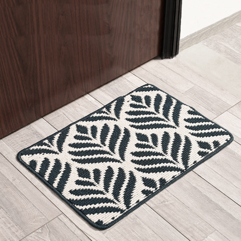 Minimalist Polypropylene Jacquard Entryway Mat - Non-slip Bathroom Rug, Doormat for Foyer Dirt Trapping - Home Use Carpet