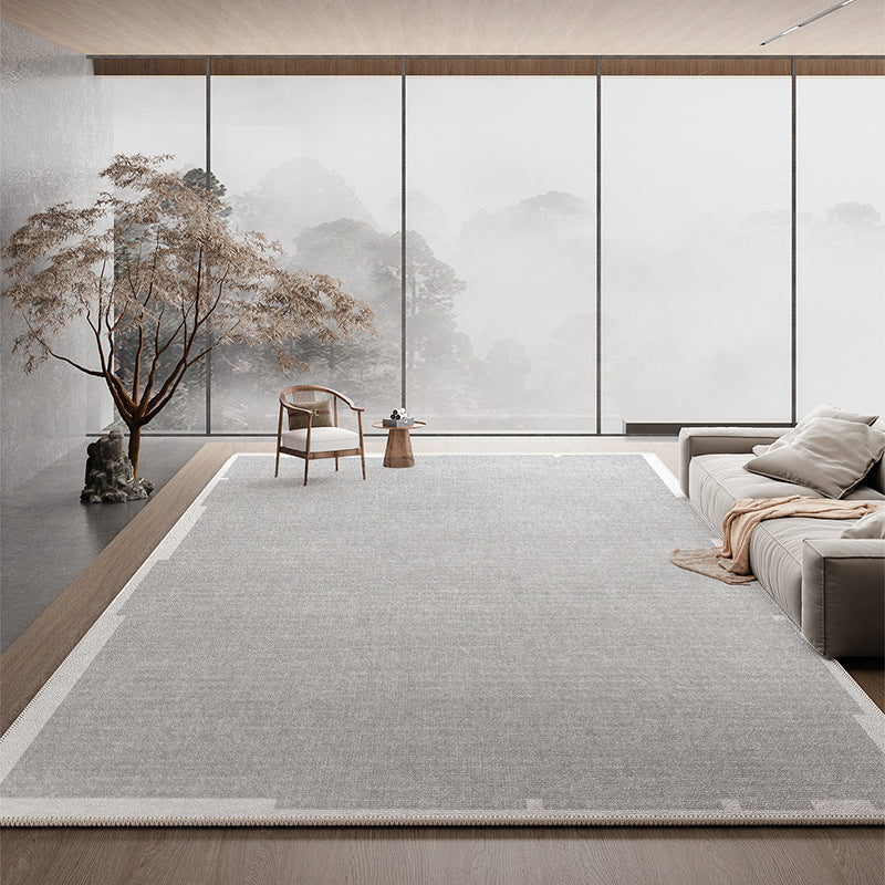 Solid Color Rug; Stain-Resistant Machine Washable; Luxury Carpet for Living Room & Bedroom