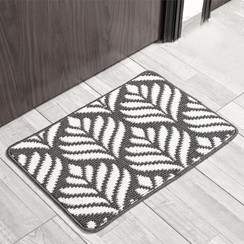 Minimalist Polypropylene Jacquard Entryway Mat - Non-slip Bathroom Rug, Doormat for Foyer Dirt Trapping - Home Use Carpet