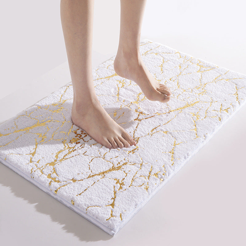New Marble Pattern Entryway Mat - Non-slip Bathroom Rug, Modern Luxury Mat for Bathroom - Home Use