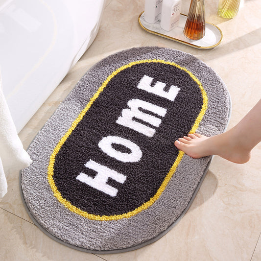 New Flocked Floor Mat - Door Mat, Living Room, Bathroom Non-Slip Mat, Bathroom Entrance Mat, Home Bedroom Rug