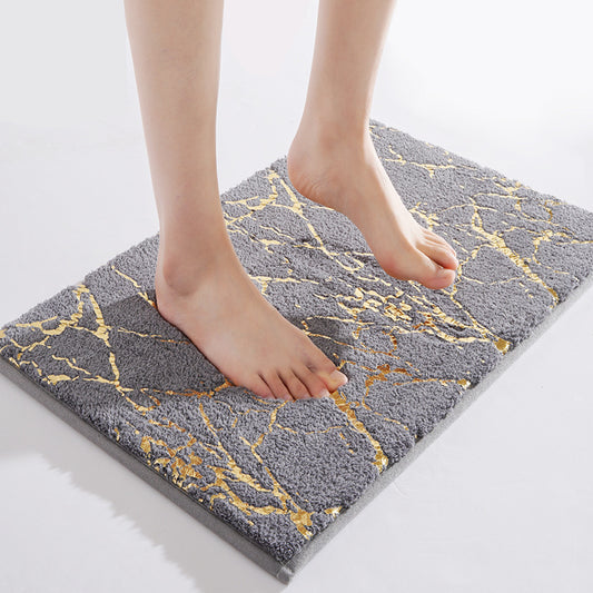 New Marble Pattern Entryway Mat - Non-slip Bathroom Rug, Modern Luxury Mat for Bathroom - Home Use