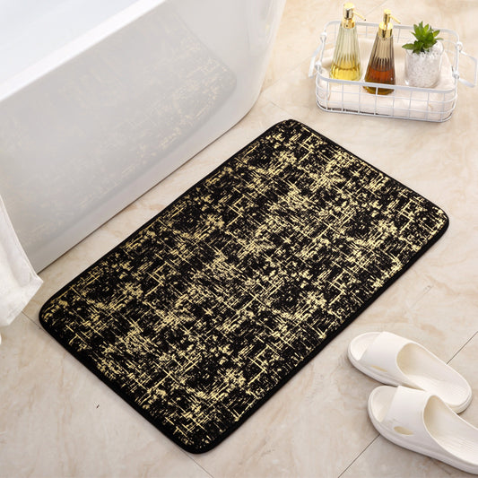 Starry Sky Pattern Sponge Gold Foil Entryway Mat - Non-slip Absorbent Rug for Bathroom, Kitchen - Home Use