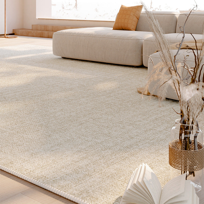 Solid Color Rug; Stain-Resistant Machine Washable; Luxury Carpet for Living Room & Bedroom