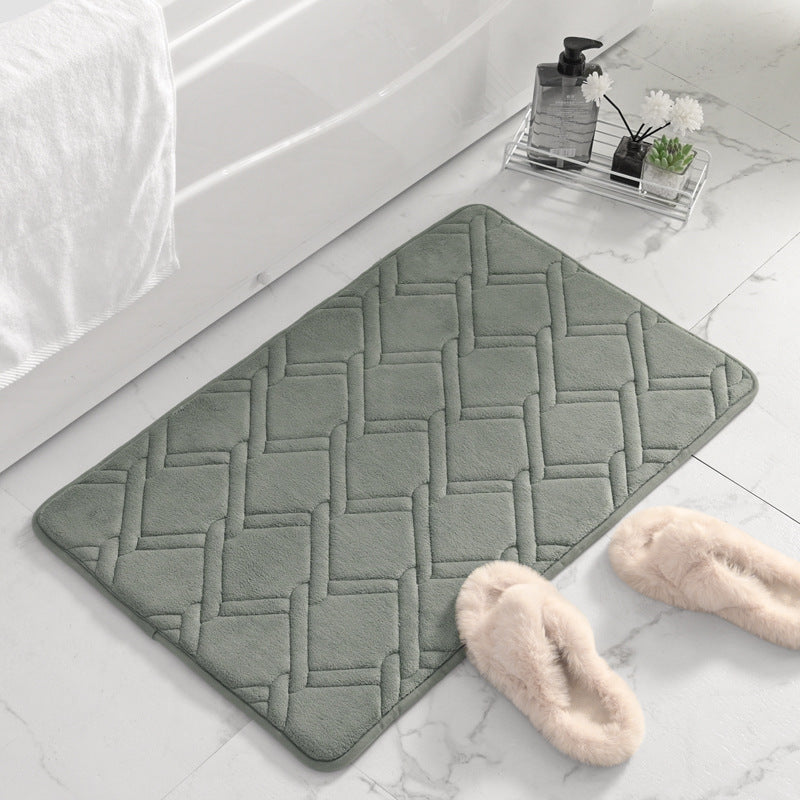 Slow Rebound Thickened Entryway Mat - Non-slip Bathroom Rug, Absorbent Floor Mat for Bathroom, Kitchen - Home Use