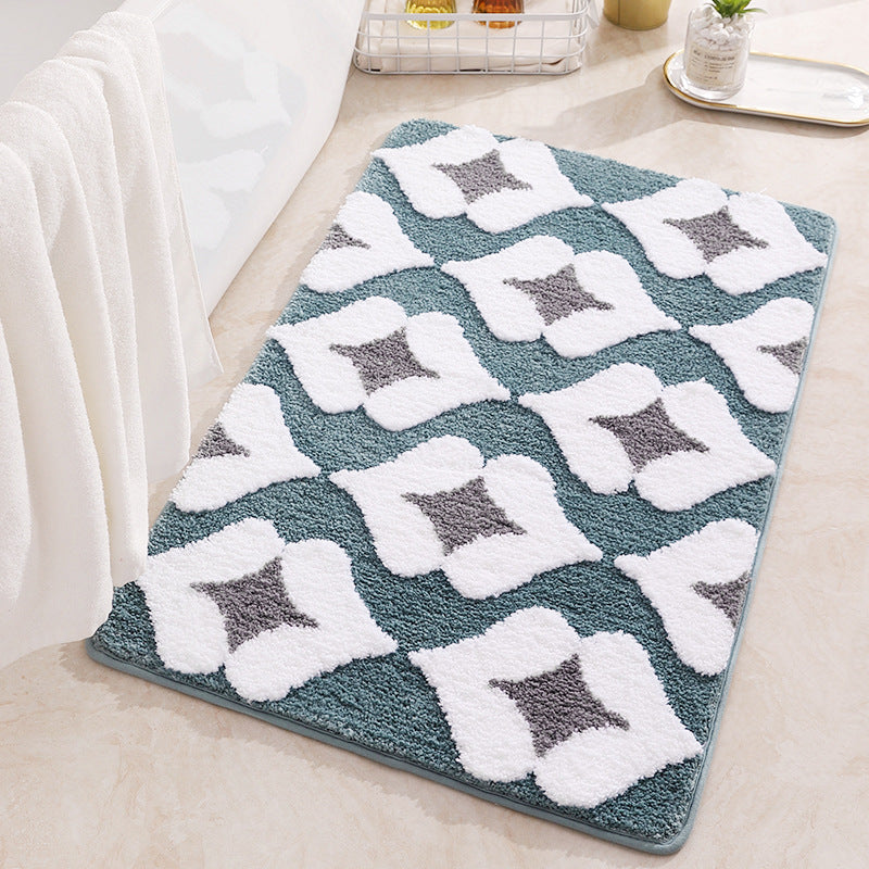 New Flocked Home Mat - Non-slip Bathroom Rug, Entryway Carpet for Living Room, Kitchen Floor Mat