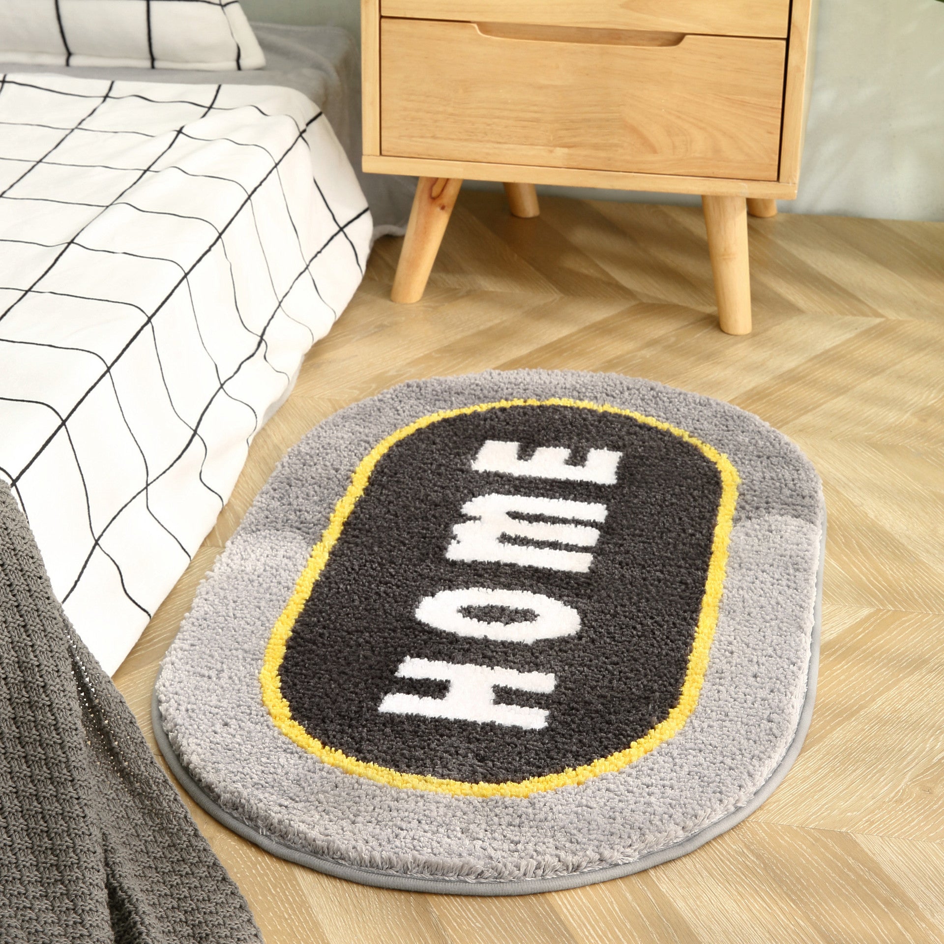 New Flocked Floor Mat - Door Mat, Living Room, Bathroom Non-Slip Mat, Bathroom Entrance Mat, Home Bedroom Rug