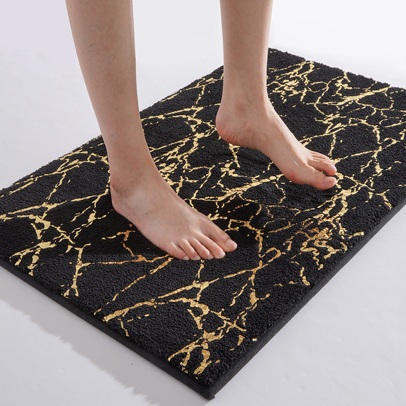 New Marble Pattern Entryway Mat - Non-slip Bathroom Rug, Modern Luxury Mat for Bathroom - Home Use