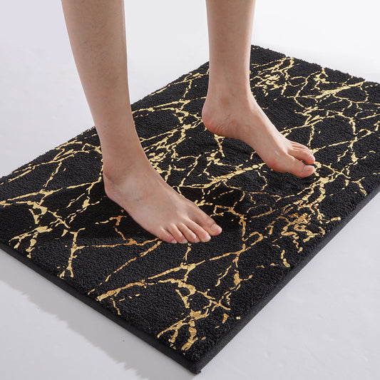New Marble Pattern Entryway Mat - Non-slip Bathroom Rug, Modern Luxury Mat for Bathroom - Home Use