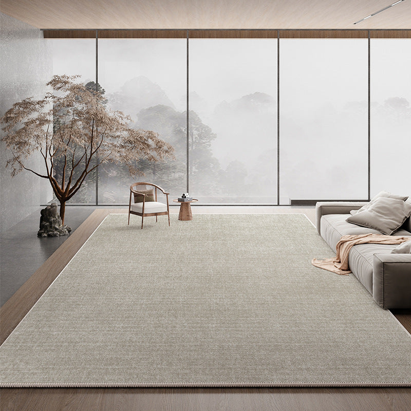 Solid Color Rug; Stain-Resistant Machine Washable; Luxury Carpet for Living Room & Bedroom
